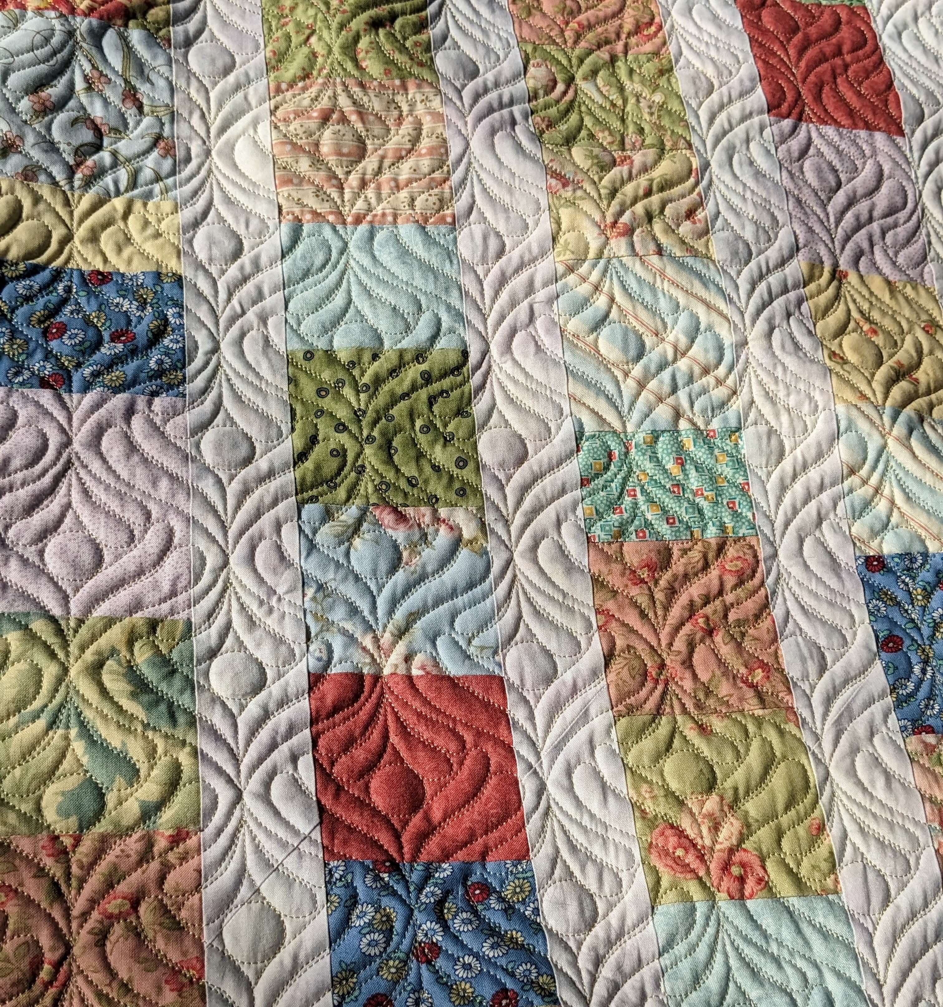 Densely quilted edge-to-edge sample photo